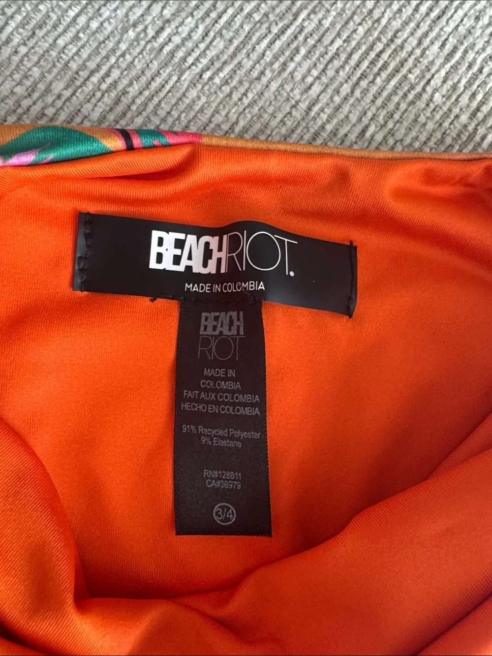 Beach Riot Girls Leslie One-Piece Swimsuit - Pink & Orange